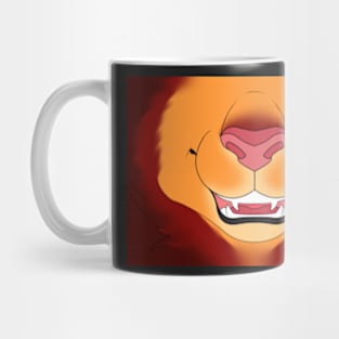 Red Mane Lion Face Mug